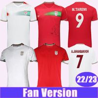 22 23 Iran Mens Soccer Jerseys Mehdi Sardar Alireza A.Jahanbakhsh M.Taremi Ghayedl Ghoddos Home White Away Red Football Shirts