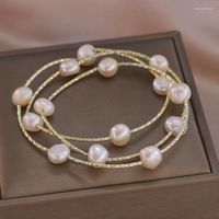 Charm Bracelets Trendy Natural Freshwater Pearls Bracelet Fo...
