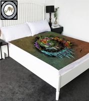 Lençóis definem as estações do lobo Dreamcatcher por Sunimaart Flores de cama Flor