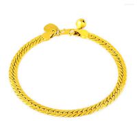 Charm Bracelets Cool Jewelry Russian Runway 5MM 24K Yellow G...