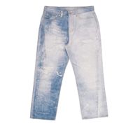 Jeans de 22Ss de cor de cor, homens de jeans angustiados, tamanho da UE, moda de jeans de tecido pesado