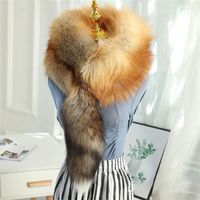 Scarves Winter Lady Natural Luxury Real Fur Scarf Shawl Full...