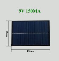 30pcs Pannello solare piccolo 9V 150 mA 135W 130mmx85mm per batteria 36 V9570325