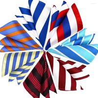 Bow Binds Herren Pocket Square Mode 25 cm Taschentuch gestreift Hanky ​​Männer Anzug Anzug Brusttuchzubehör für Business Wedding Party Geschenk