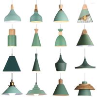Pendant Lamps Nordic Aluminum Lights Modern Wood Hanging Kit...