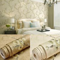 Papéis de parede Auto-adesivo papel de parede não tecido em relevo adesivo de parede de parede quarto quarto de estar de fundo de fundo floral decoração de papel 3d