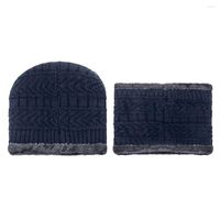 Caps de bola Chapéu de inverno infantil Lenço de duas peças Terno de veludo conjuntos de tampa