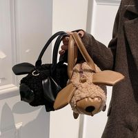 Akşam çantaları 2022 sonbahar kış sevimli çantalar kadın zincir çanta kuzu yün debriyaj moda messenger kadın için