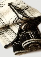 Шарфы черный белый проверенный кашемировый шарф -шарф полосат