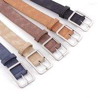 Belts Fashion Square Pin Buckles Women Silver Buckle Leather...