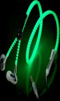 Fones de ouvido luminosos com zíper bass fones de ouvido de fone de ouvido esportivo com microfone para iPhone 6 7 8 Samsung Galaxys 7 8 2839761