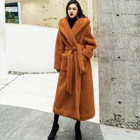 Kadın Kürk Kış Ceketleri Kadınlar Uzun Sahte Satıcı Peluş Peluş Sıcak Sonbahar Kadınlar Kalın Kürklü Oyuncak Ceket Bayan