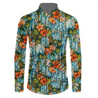 Camicie casual maschile autunno primavera raffinata raffinata tropicale di buona qualità spiaggia hawaian oem/odm camicia maschio nobile blu