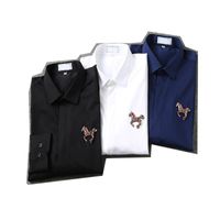 Tasarımcı Mens Resmi İş Gömlekleri Moda Girmiş Giriş Uzun kollu Gömlek Yüksek Elastikiyet ve Kırışıklık Direnci Boyutu M-XXXL #883