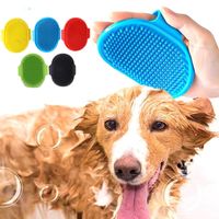 Köpekler yuvarlak banyo fırça köpek malzemeleri evcil hayvan temizleme eldiven fırçaları evcil hayvanlar güzellik masaj eldivenleri t9i002179