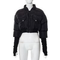 여자 다운 재킷 2022 겨울 새로운 패션 면화 아웃복 여자 스탠드 칼라 짧은 코트 여성용 따뜻한 빵 코트