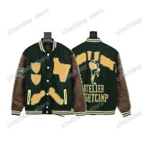 xinxinbuy Men designer Coat Jacket fight patch Towel embroid...