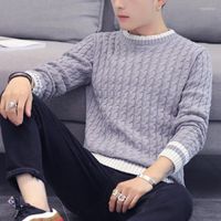 Erkek Sweaters Erkekler Uzun Kollu Sweater Yuvarlak Boyun Külot Gündelik Yün Triko Erkek Sonbahar Kış Vintage Sıcak Örgü Altaklar