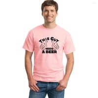 Men' s T Shirts Summer Geek Tees This Guy Needs A Beer T...