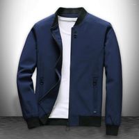 남성용 재킷 가을 남자 재킷 재킷 단색 스탠드 칼라 칼라 긴 슬리브 슬림 핏 늑골 커프 야구 코트 스트리트웨어