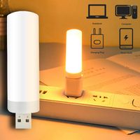 Lumières nocturnes 1pc Lumière USB Flame Torch Cougie LED Plug ambiant Mobile Power Camping Lighting