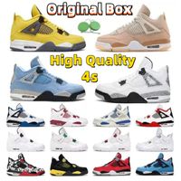 2023 Top High Shoes Jumpman 4 4S Military Black Basketball Shoes Men Red Thunder S 4 Sail Cat White Oreo Money Pure Infrared Metallic Purple Boot Cool Boot