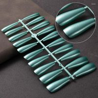 Ложные гвозди 20tips/Set Metal Long Nail Set Set Artificial Fingernals Поддельные аксессуары и инструменты