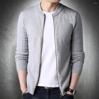 Men' s Sweaters Korean Fashion Men Knitted Sweater Coat ...