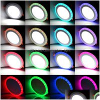 LED -Panel -Lichter Tra Slim 3W 6W 9W 18W 24W Runde Quadrat RGB Hellk￼hle wei￟e Lampe eingebrauchtes Acryl -Downlight AC 110220V RE DHNND