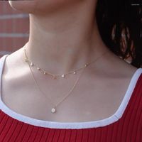 Cadenas Collares colgantes de circón de múltiples capas Mujeres de moda 2022 Collar de clavícula