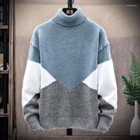 Suéteres masculinos Sweater de inverno Homens de gola alta de gola alta