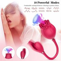 Sex toy massager Rose Sucking Vibrator Licking Tongue Vagina...