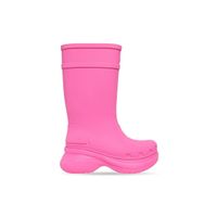 Mujeres zapatos de diseñador botas Croc Boots Rain Rubber Rainboots Plataforma Rain Toble Slip-On Half Pink Black Green Focalista Focalista de lujo Tamaño de lujo 35-42