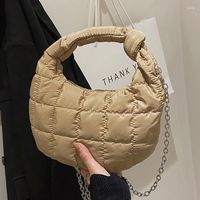 Вечерние сумки 2022 бренд бренд Sapce Padded Small Tote Bag Designer роскошные женские сумочки зимние нейлон вниз по хлопковой цепи плечевой клетка