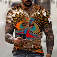 Herren-T-Shirts 3D bedruckt kurzes T-Shirt Casual Round Neck Street 2022 Sommerstil Kalient
