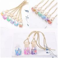 15 Colors Car Perfume Bottle Diffusers Empty Printed Flower ...