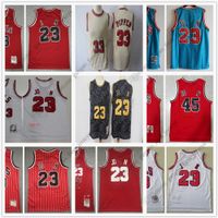 Retro Mitchell e Ness Basketball Jerseys 94-95 97-98 Temporada da competi￧￣o No. 23 Jersey