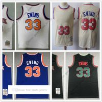 Retro Mitchell e Ness Basketball Jerseys 10 Walt Frazier 33 Patrick Ewing 85-86 91-92 Jersey de alta qualidade do