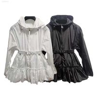 Monlair Luxury Women's Trench Coats Designer Brand Периолотые пары с вышивкой вышитой большой размер.