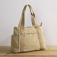 Akşam çantaları vintage büyük kapasiteli katı tuval tote çanta kadınlar için kız gündelik alışveriş omuz 2022 moda basit kadın çantalar