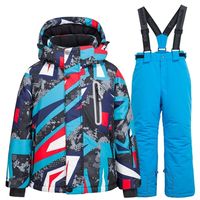 스키 슈트 겨울 어린이 스키 어린이 방수 바람 방수 30 ﾰ C 따뜻한 눈 소녀와 소년 및 스노우 보드 재킷 바지 220930