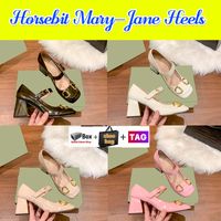 At Bitlik Elbise Ayakkabı Tıknaz Topuk Patent Deri Mary-Jane Heels Tasarımcı Kadın Ayakkabı Pink-Buckle Strap Siyah Kayısı Pembe Beyaz Lüks Kadın Yüksek Topuklu