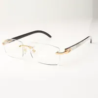 Buffs occhiali cornici 3524012 con nuovo hardware C che ￨ piatto con lenti a corni di bufalo ibrido naturali