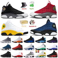 AJ13 Air Jordan 13 Retro 13s Black Flint Jumpman Basketball Shoes ( ديل سور ) المحكمه البحريه الحمراء ( بوربل ) ساحه النجمه الزرقاء )