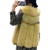 Women' s Fur Natural Long Vest Real Gilet Winter High Qu...