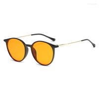Солнцезащитные очки Goggle UV400 Женщины мужчины круглое дизайнерские солнцезащитные очки винтажные очки против синего блокировки 2022