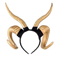NUEVA 2022 Niños Banda para el cabello Antelope Antelope Horno Hoop Diadema de la cabeza del bosque Animal Aries Cosplay Deluxe Disfraz Cuernos