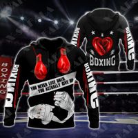Hoodies للرجال اسم America Boxing Boxer Tattoo 3D Print Hoodie Men Pullover Sweatshirt Hooded Jersey Tracksuits Outwear