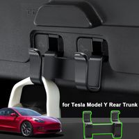 Für Tesla Model Y Heck -Stammhakenspeicherhalter für Gepäckbeutel Regenschirm Kleiderbügel ABS Hooks Modell Y 2022 Innenzubehör