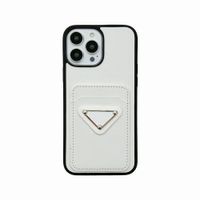 iPhone 14 Pro Max Phone Case 13 Mini 11 8 8P X XR XS TPU 흰색 디자이너 고급 보호 충격 방지 가죽 커버 패션 핸드폰 커버 카드 홀더